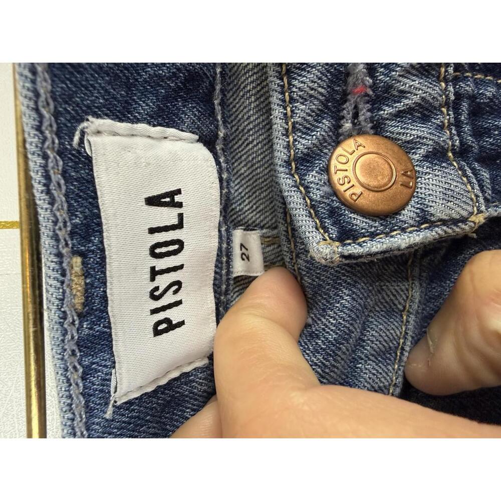 Pistola Medium Wash Alexa High Rise Slim Flare with Slit Denim Jeans - Size - 27 - Picture 8 of 9